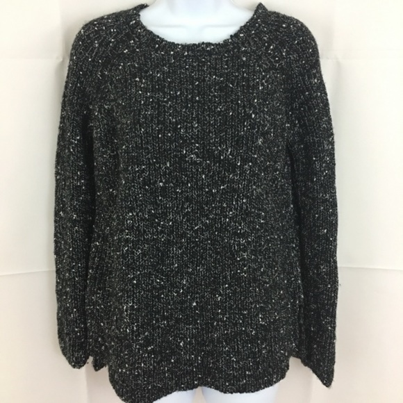 ANN TAYLOR Black Sweater w/White speckles
